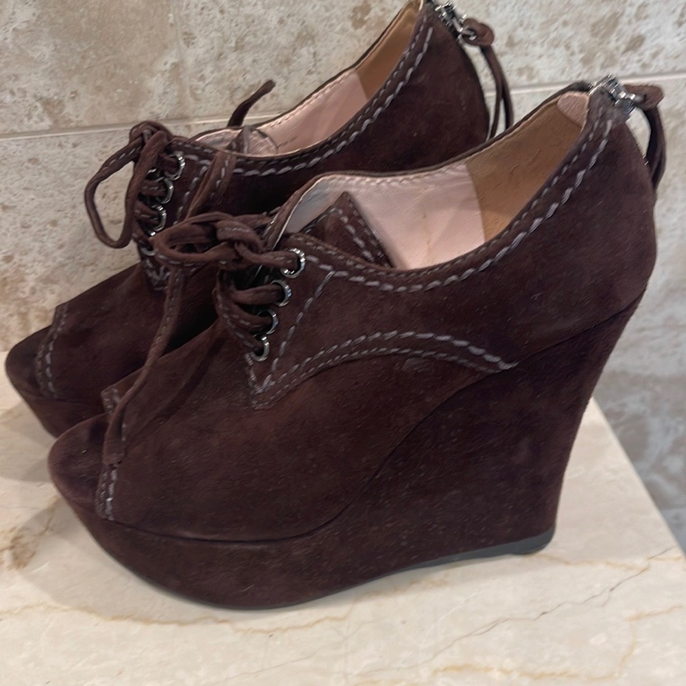 Miu miu platform boots
